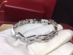 Perfect Replica Cartier Couple Bracelet-18cm Stainless Steel Diamond 
